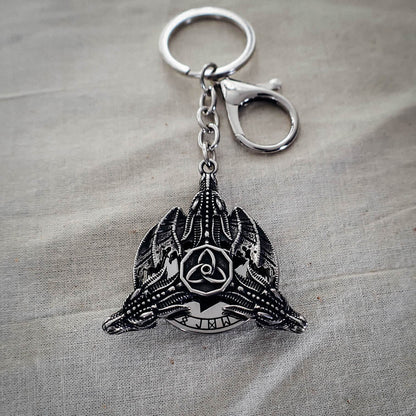 Fafnir Dragon Fidget Keychain - Stainless Steel