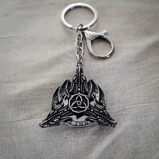 Fafnir Dragon Fidget Keychain - Stainless Steel