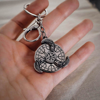 Norse Dragon Fidget Keychain - Stainless Steel