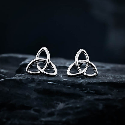 Celtic Knot Stud Earrings - Sterling Silver