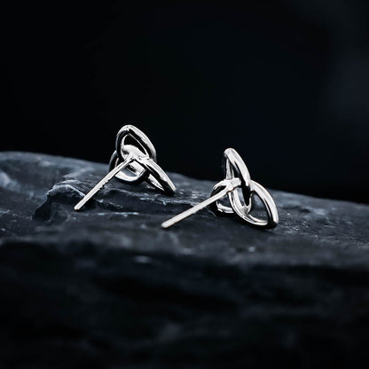 Celtic Knot Stud Earrings - Sterling Silver