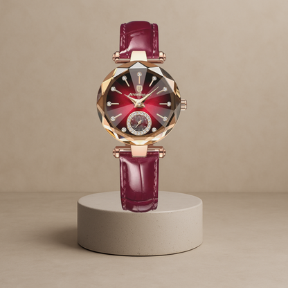 Diora | Women's luxury stainless steel watch with diamond inlays