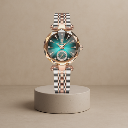 Diora | Women's luxury stainless steel watch with diamond inlays