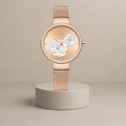 Ella - Elegant steel link watch - A timeless staple for your style