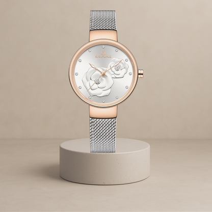 Ella - Elegant steel link watch - A timeless staple for your style