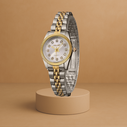 Fay - Elegant round gold wristwatch - Your stylish and practical must-have!