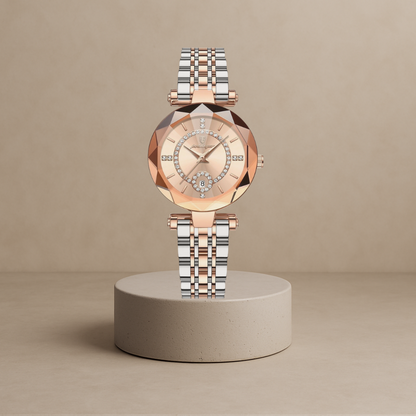 Diamond quartz watch for women