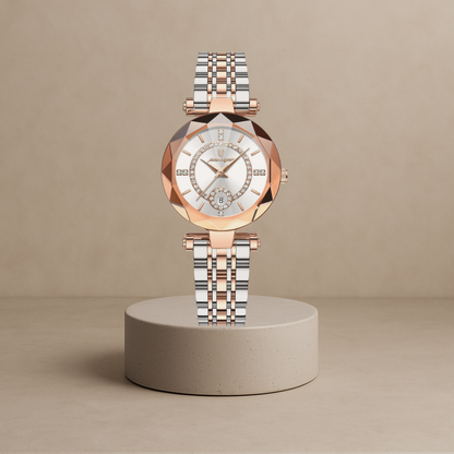 Diamond quartz watch for women