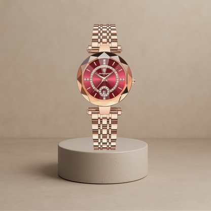 Diamond quartz watch for women