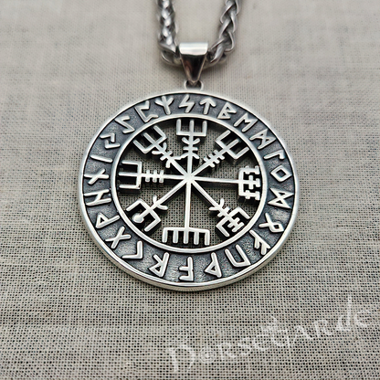 Vegvisir Compass Runic Amulet - Sterling Silver