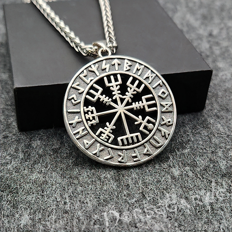 Vegvisir Compass Runic Amulet - Sterling Silver