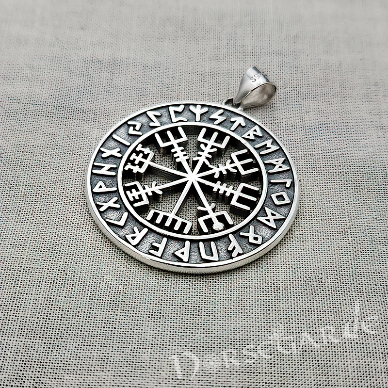 Vegvisir Compass Runic Amulet - Sterling Silver