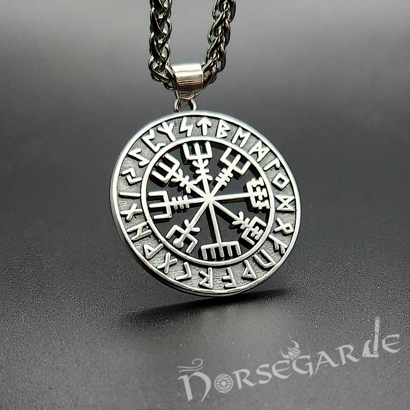 Vegvisir Compass Runic Amulet - Sterling Silver