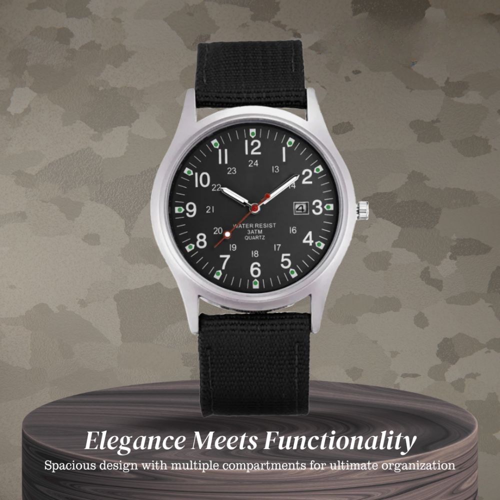 Mateo | Rugged Field Watch with Durable Canvas Strap