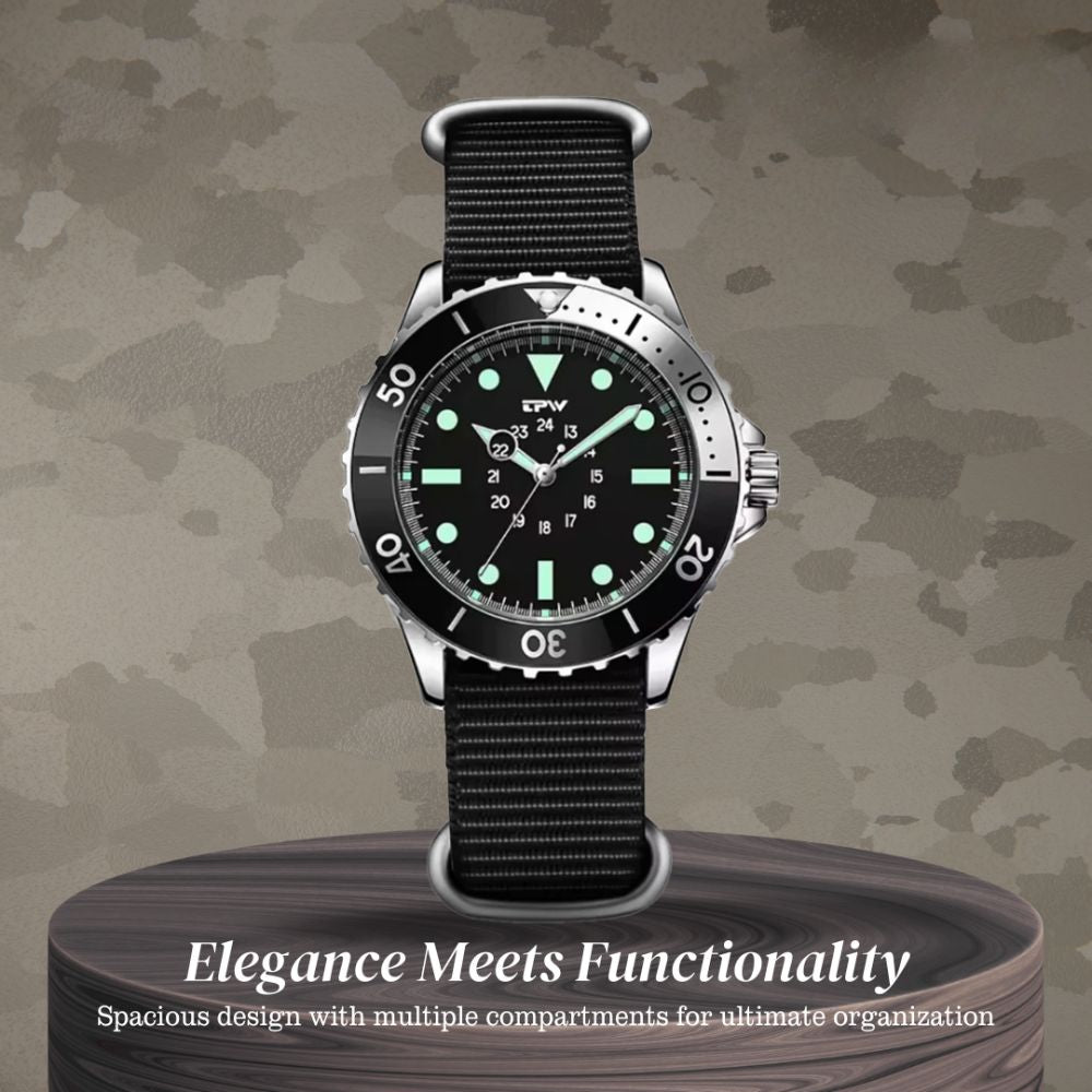 Robert | Classic Diver’s Watch with Luminous Markers | 41mm