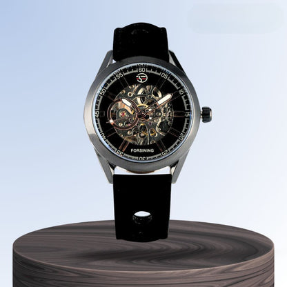 Felipe | Bold Men’s Skeleton Leather Watch