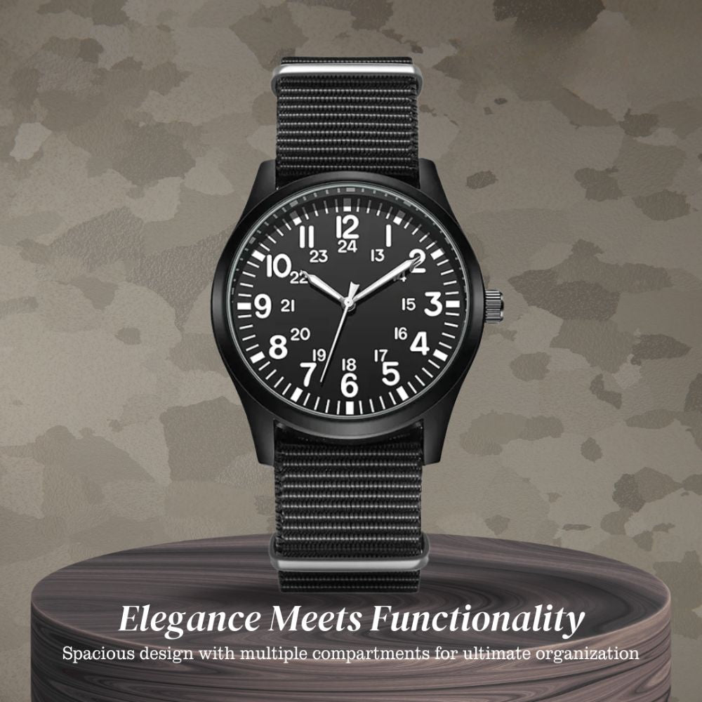 Nicolas | Luminous Field Watch with Tactical Strap