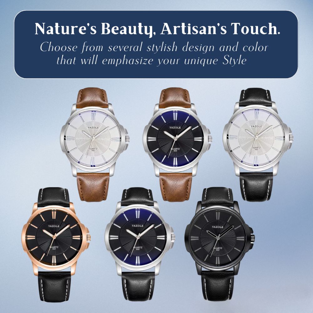 Gavin | Opulent Glass Leather Watch | 45mm