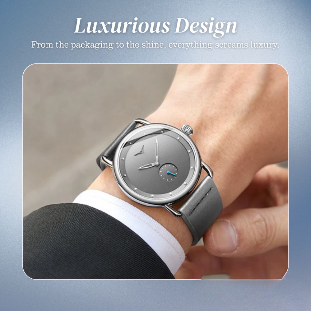 Caleb | Sleek Minimalist Leather Watch