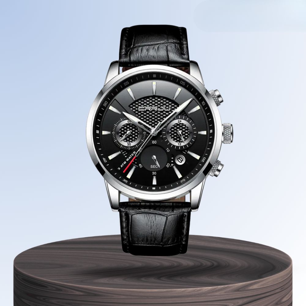 Rowan | Trendy Army-Inspired Leather Timepiece Watch | 42mm