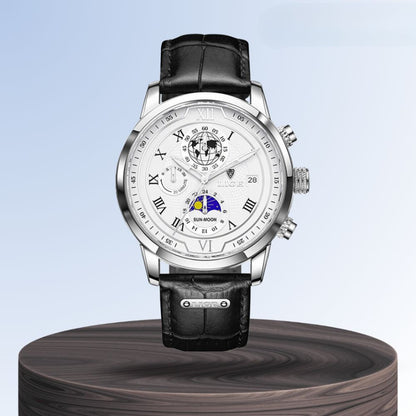 Liam | Celestial World-Time Leather Watch