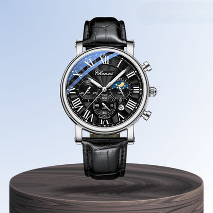 Gregory | Chrono Lunar Leather Watch | 44mm