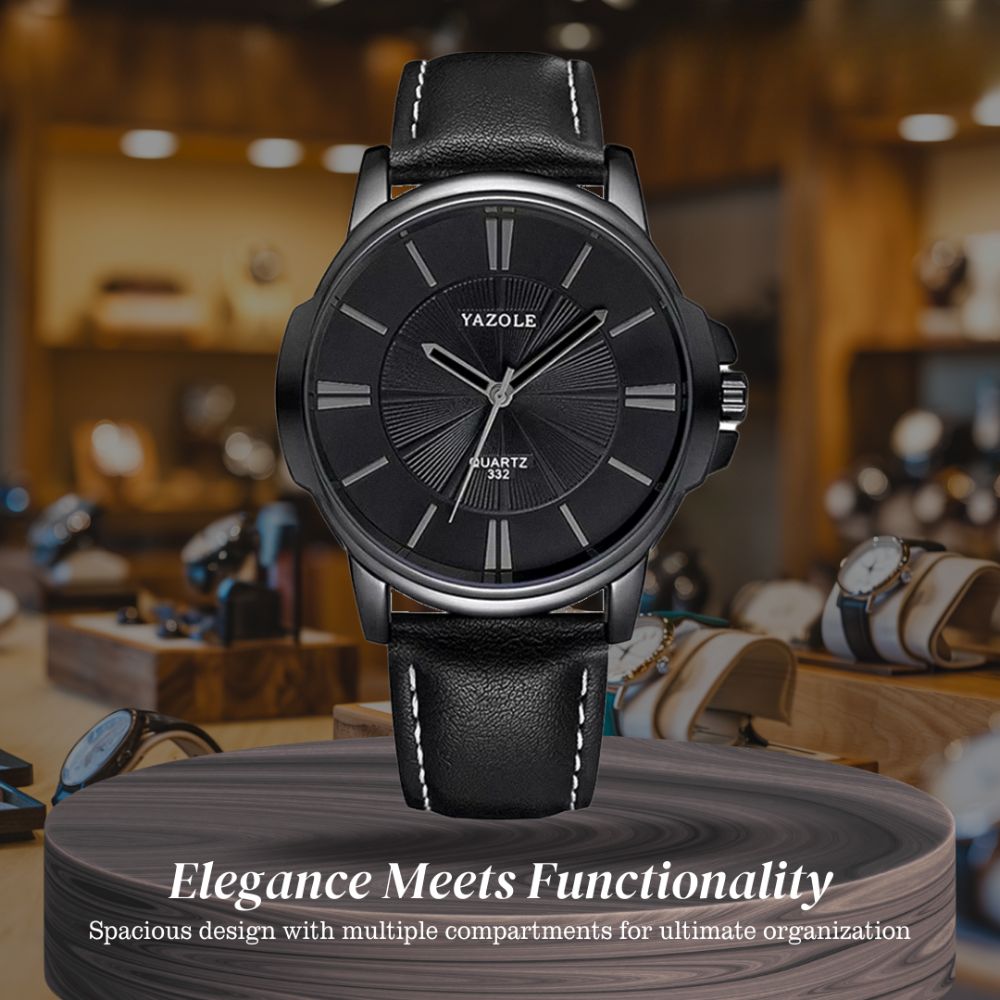 Gavin | Opulent Glass Leather Watch | 45mm