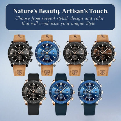 David | Stylish Men’s Chronograph with Versatile Strap Options | 44mm