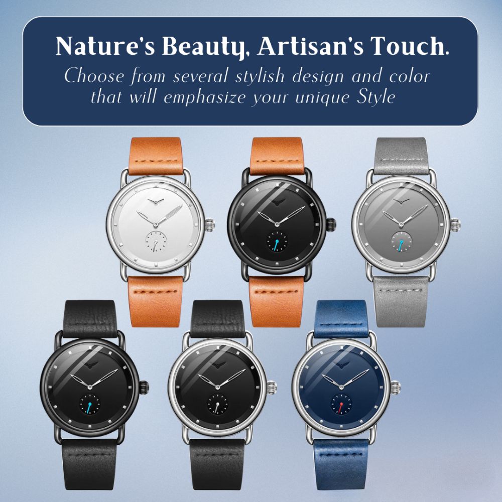 Caleb | Sleek Minimalist Leather Watch