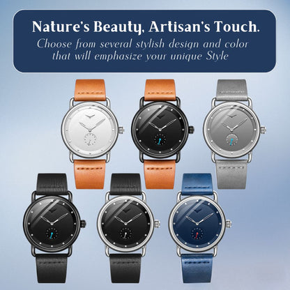 Caleb | Sleek Minimalist Leather Watch