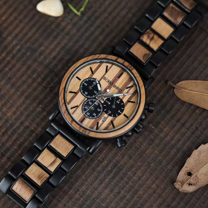 Tempus | Luxury Wood Stainless Steel Men Watch