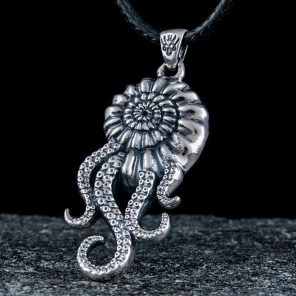 Handcrafted Nautilus of the Deep Pendant - Sterling Silver