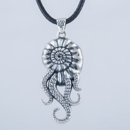 Handcrafted Nautilus of the Deep Pendant - Sterling Silver