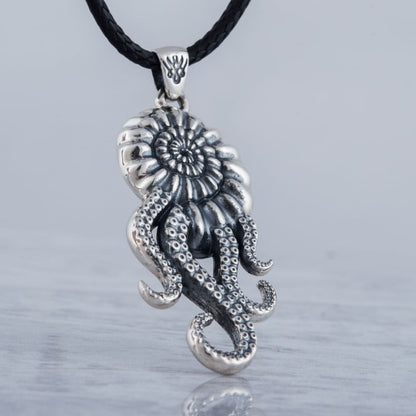Handcrafted Nautilus of the Deep Pendant - Sterling Silver