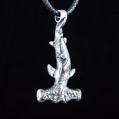 Handcrafted Hammer Shark Pendant - Sterling Silver