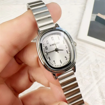 Zerina | Oval Disk Retro Digital Simple Watch