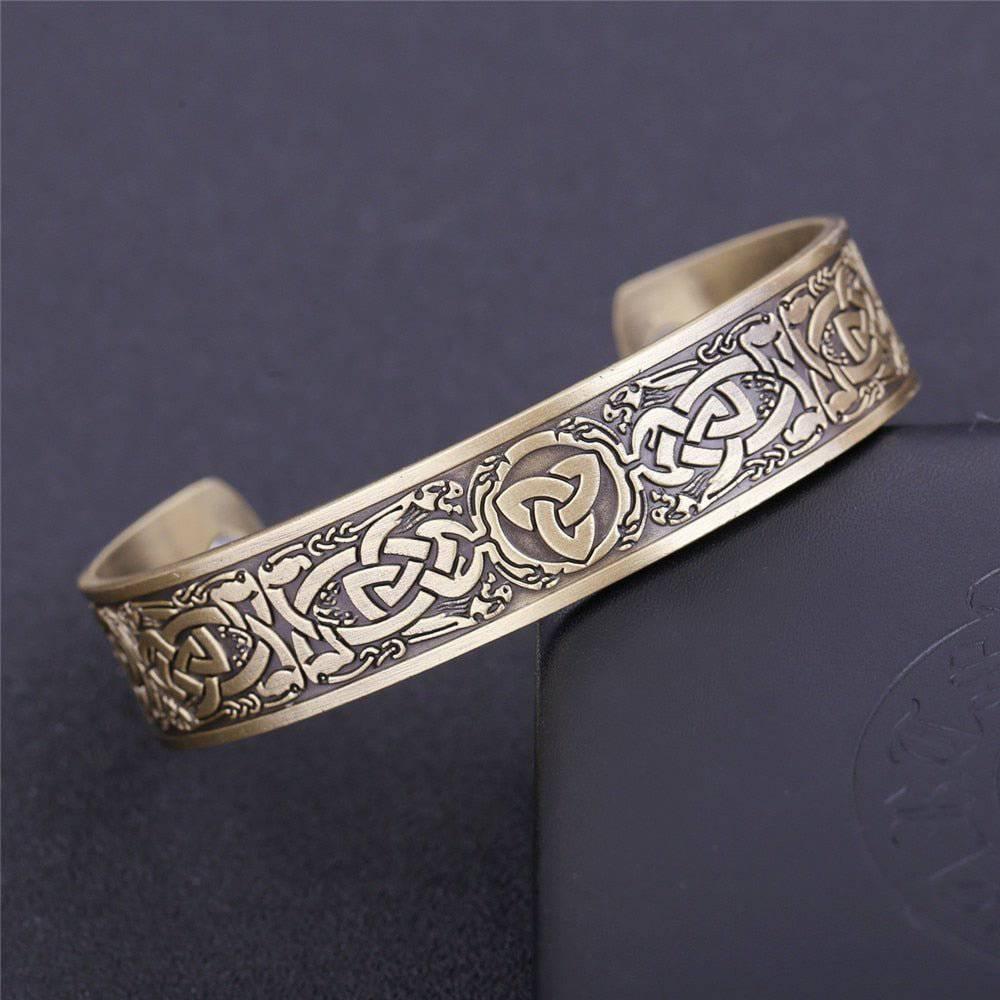 Antique Celtic Cuff Bangle - Celtic Knot