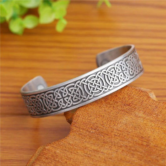 Antique Celtic Cuff Bangle - Luck Knot
