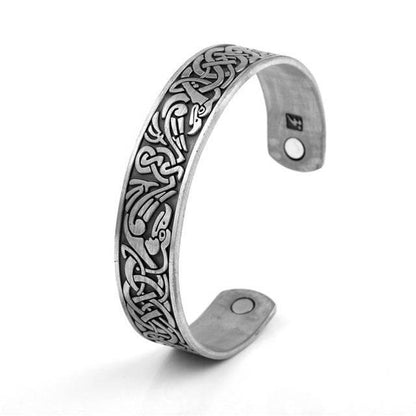 Antique Celtic Cuff Bangle - Ravens