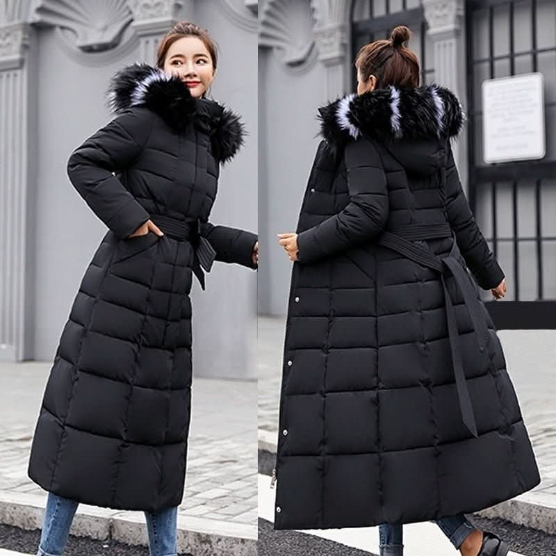 Abrigo de invierno aislante de manga larga para mujer