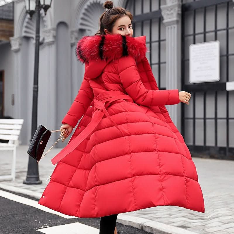 Abrigo de invierno aislante de manga larga para mujer