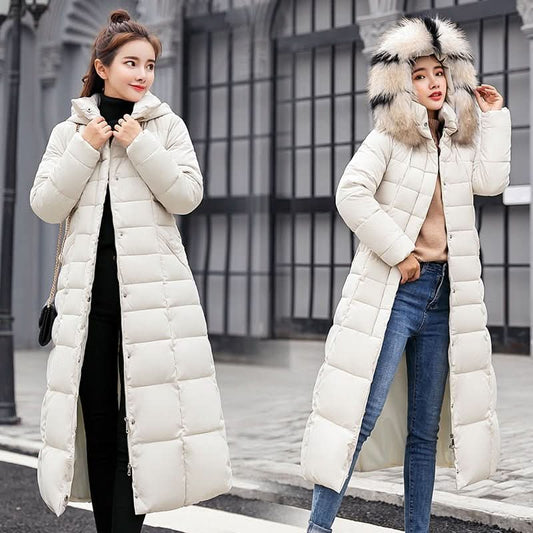 Abrigo de invierno aislante de manga larga para mujer