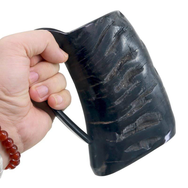 Black Buffalo Drinking Horn Mug