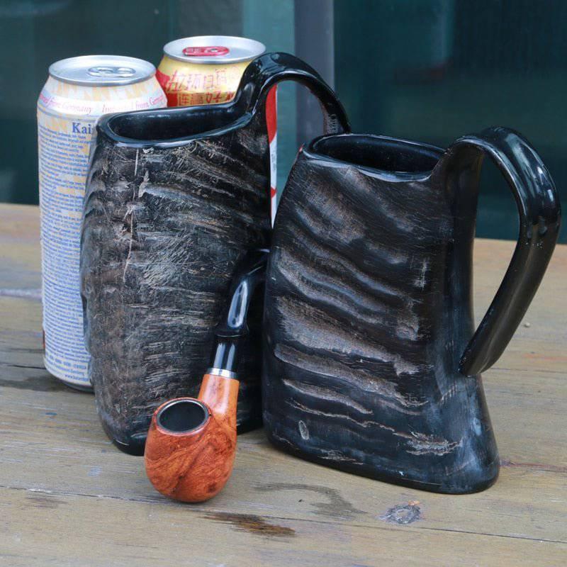 Black Buffalo Drinking Horn Mug