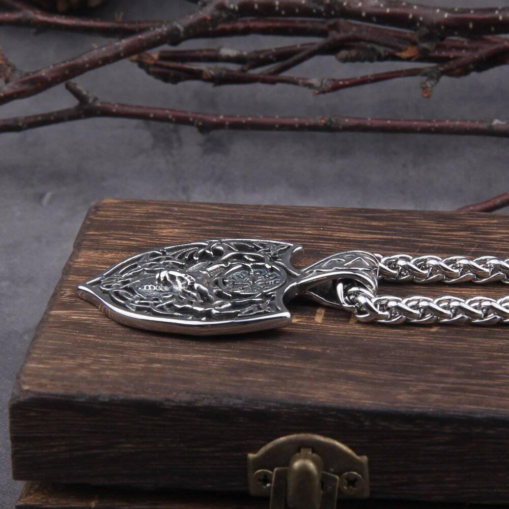 Cernunnos Celtic Shield Pendant - Stainless Steel