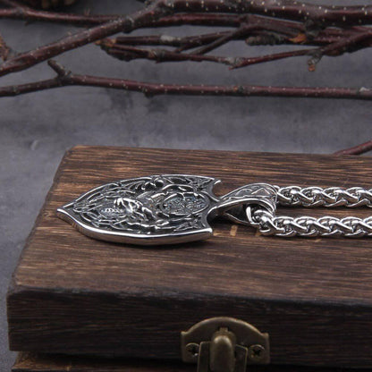 Cernunnos Celtic Shield Pendant - Stainless Steel