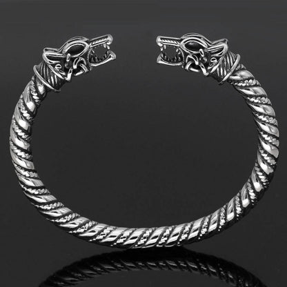Fenrir Wolf Torc Bracelet - Stainless Steel