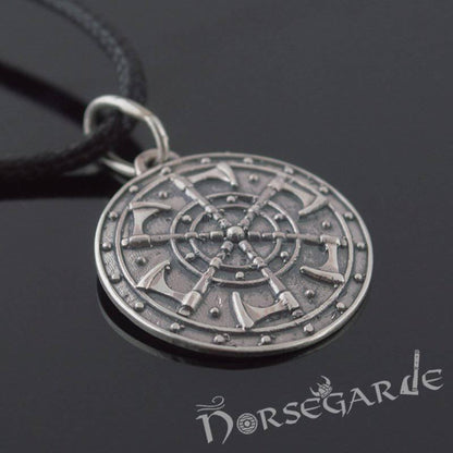 Handcrafted Axe Kolowrat Pendant - Sterling Silver