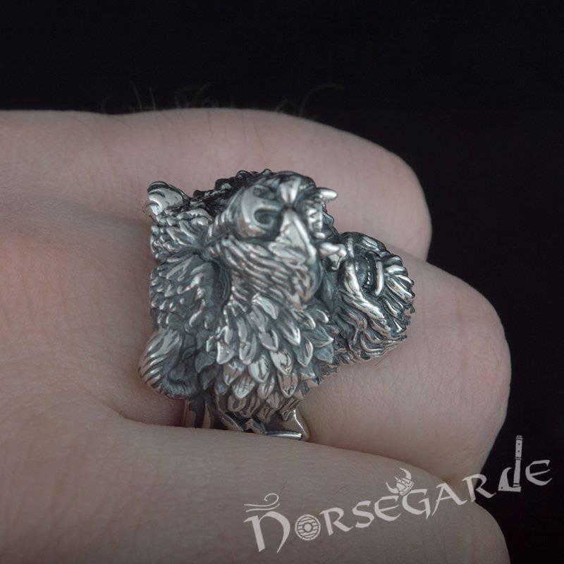 Handcrafted Bear Berserker Ring - Sterling Silver