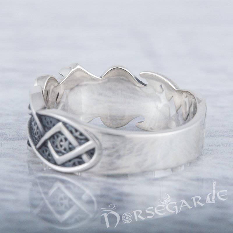 Handcrafted Celt Ornament Sowilo Band - Sterling Silver
